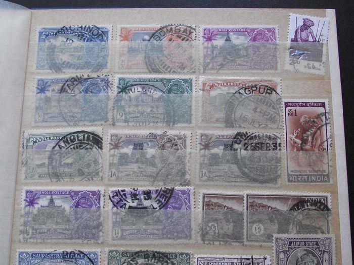 A nice collection of Stamps from India, presented in the album #7