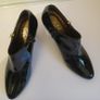 Cefalu Ladies Black Patent Leather High Heeled Shoes New With Box CAN POST Image 4