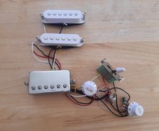 Donner DST-550 full wiring, Pickups, switches and knobs