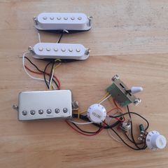 Donner DST-550 full wiring, Pickups, switches and knobs