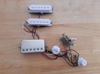 Donner DST-550 full wiring, Pickups, switches and knobs