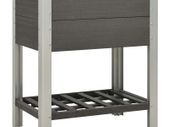 Garden Raised Bed with Shelf 75x50x90 cm WPC Grey