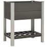 Garden Raised Bed with Shelf 75x50x90 cm WPC Grey Image 5
