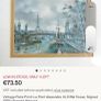 RARE Vintage Alexandre Bridge III/Eiffel Tower Image 6