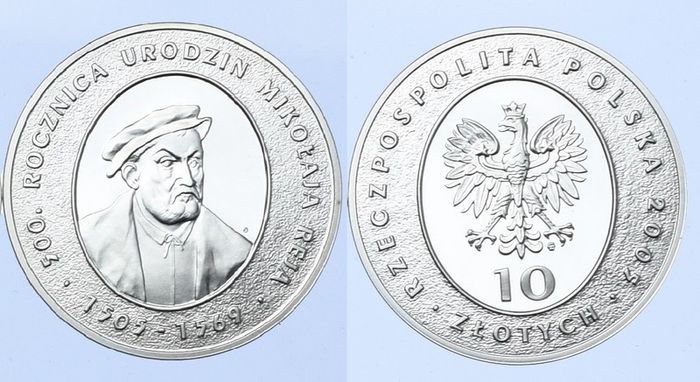 Poland silver coin 10 zloty 2004 -2005