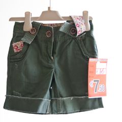 Green shorts for 3 year old