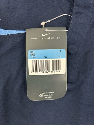 New Vintage 2003 Nike Portugal Long Sleeve Polo Rugby Shirt Mens Medium