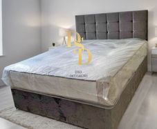 3ft Single Fabric Bed with Mattress