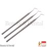 3x Periodontal Explorer Probe 9 Dentist Pick Probes Sharp Tip Exam Diagnostic Tools Image 2