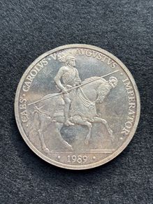 1989 Spanish 5 Ecu Sterling Silver Coin