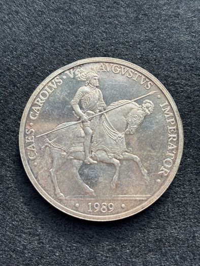 1989 Spanish 5 Ecu Sterling Silver Coin