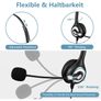 Arama Cell Phone Headset with Microphone Noise Cancelling & Call Controls 3.5mm Computer Headphone for iPhone, Android, Laptop, PC, Call Center Office, Business Skype Softphone Image 3