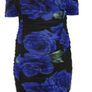 Quiz Curve Black and blue Floral Dress size 16 Image 3