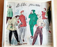 Decoupage: Ski fashion 1949