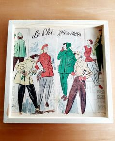 Decoupage: Ski fashion 1949