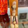 Vintage Rustic Handmade Wooden Hourglass Decorative Egg Sand Timer with Seashells Millport Image 2