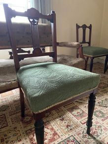 Six antique mahogany chairs