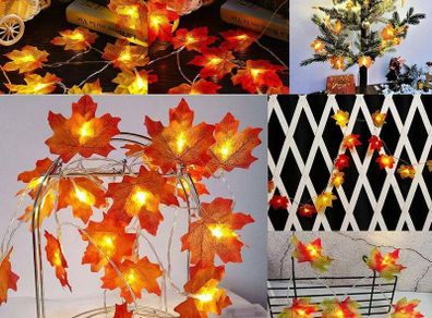 Artificial  maple Leaves Vine with lights