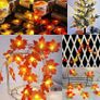 Artificial  maple Leaves Vine with lights Image 5