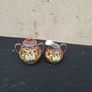 Brown vintage china sugar milk jug postage possible Image 3