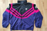 adidas jumper windbreaker top vintage look size L pink purple black