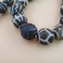 Burmese Antique Pumtek Pyu Petrified Wood Stone Beads Necklace 24 Inches Image 2