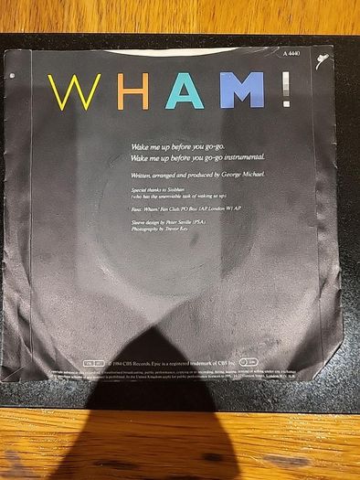 Wham Wake Me Up Before You Go Go 1984 7 Inch Vinyl