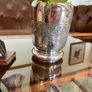 Antique Late Victorian Heavy Silver Plate Dragonfly Posy Motif Vase or Cup Image 2