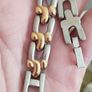 Two-tone metal bracelet. Image 4