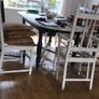 Free solid wood dining table & 6 chairs Image 2