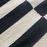 Modern Black & White Checked / Striped Runner Rug (252cm x 77cm) Image 2