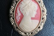 Large Vintage Cameo Brooch