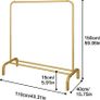 NEW SALE | Clothing Garment Rack 110CM Metal Clothes Rail Coat Rail with Bottom Rack for Coats Skirts Shirts Sweaters Image 5