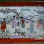 Antique Nippon Japanese Hand Painted Geisha Rectangular Plate 11" x  6,5" Image 9