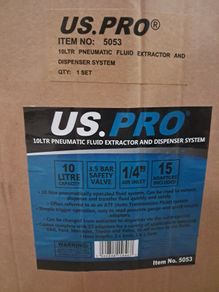 US.PRO 10L Pneumatic Fluid Extractor & Dispenser System - BRAND NEW