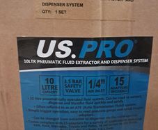 US.PRO 10L Pneumatic Fluid Extractor & Dispenser System - BRAND NEW