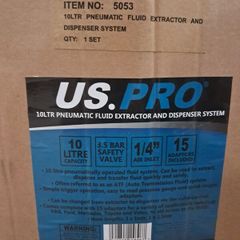 US.PRO 10L Pneumatic Fluid Extractor & Dispenser System - BRAND NEW