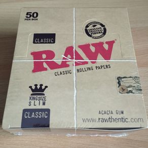RAW Classic King Size Slim Rolling Papers - Box of 50