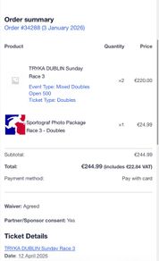 Tryka Mixed Doubles 500