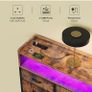 Chest of Drawers Bedroom, Dresser Cabinet with 2 Sockets, 2 USB Ports and 10 Colored LED Strips Image 6