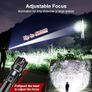 Rechargeable Torch, 500000 Lumen Torches LED Super Bright, 5000mAh Long Lasting, Adjustable Focus, IP67 Waterproof, 5 Modes, Powerful Handheld Flashlight for Power Cuts, Camping, Emergency Image 4