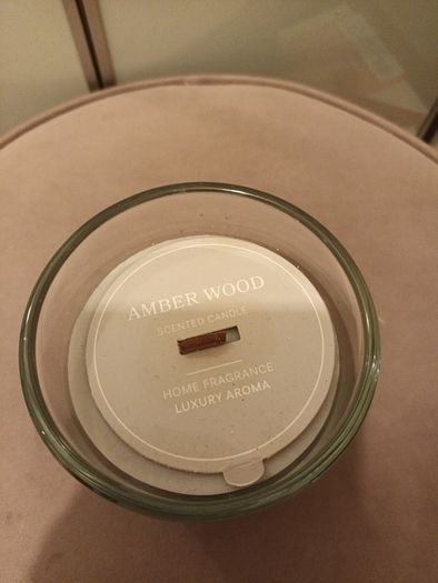Luxury Amber Wood  lightly scented candle
