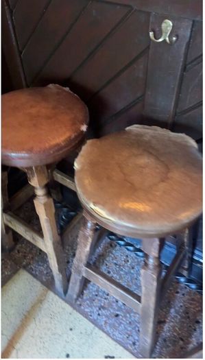 Traditional old pub stools