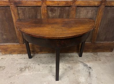 George III mahogany Demi lune