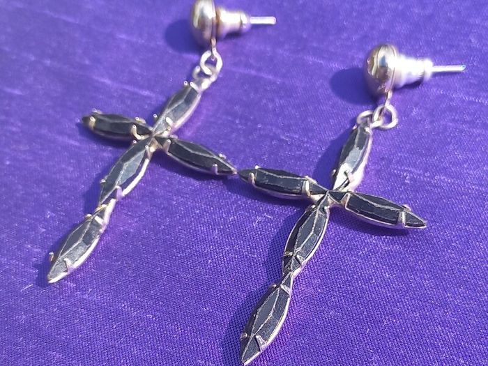 Vintage Cross Earrings