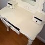 Vintage French Style Dressing Table with Mirror & Drawers Image 2