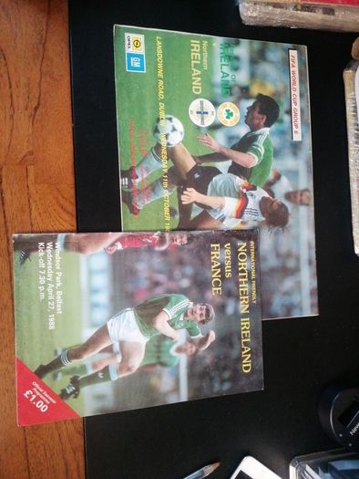 assorted old Irish football programmes