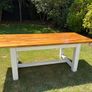 Stunning Solid Iroko Wood Kitchen Refrectory Table Image 4
