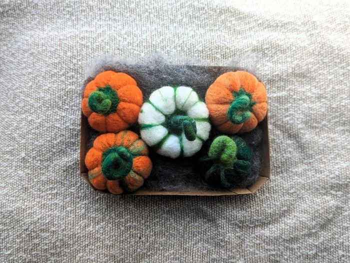Handmade Woollen Mini Pumpkins