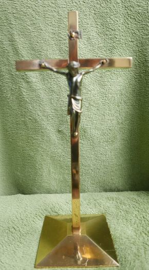 Vintage 13" Brass Crucifix